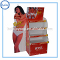 Customized clothing display rack T-shirts cardboard display rack